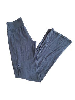 Dark Gray Low Rise Low Waist Bootcut Wide Leg Leggings Y2K Flare (OS)